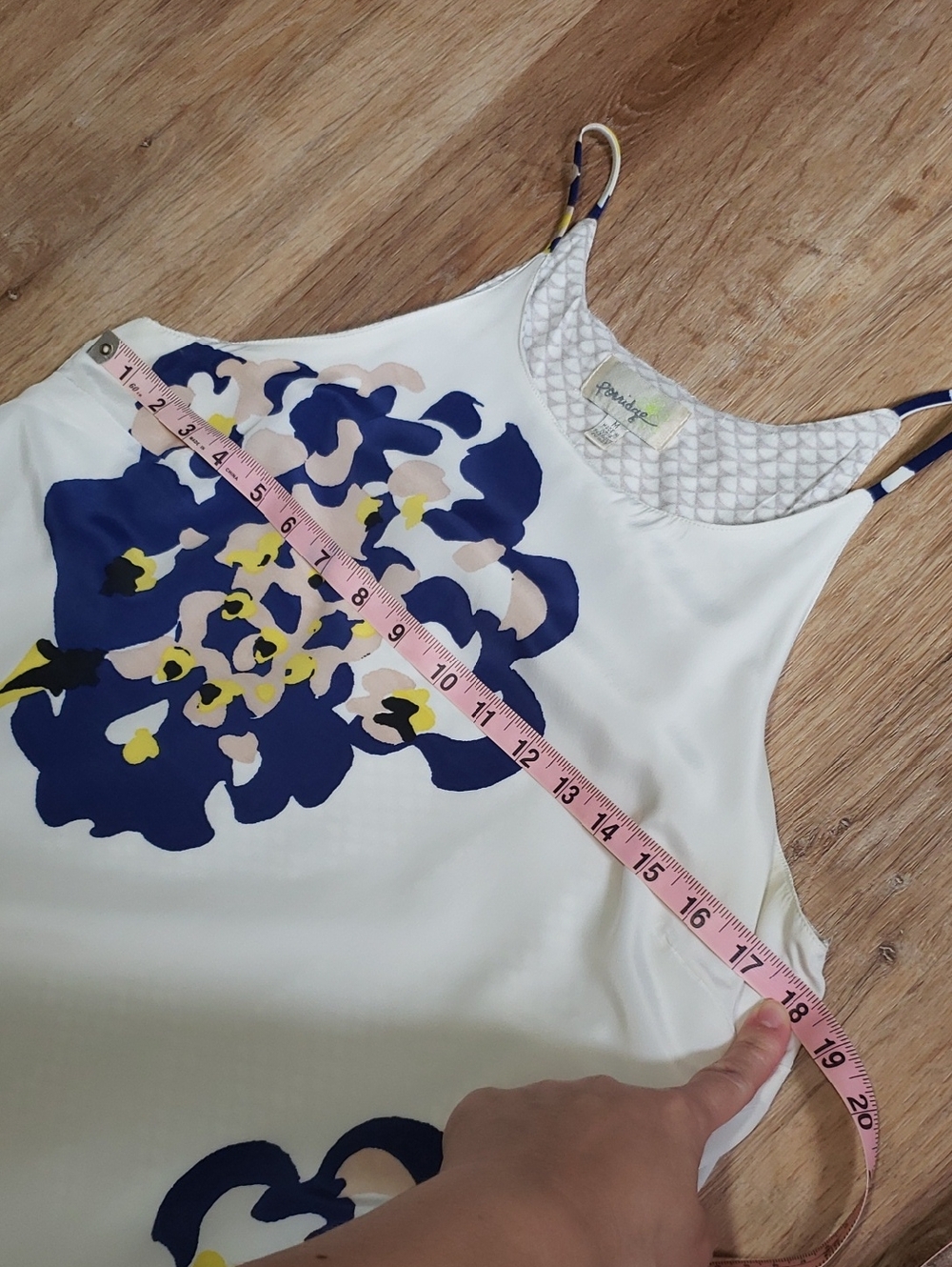 Anthropologie Porridge Layered Swing Split Back Tank, Floral Pattern, Size M - Picture 8 of 10